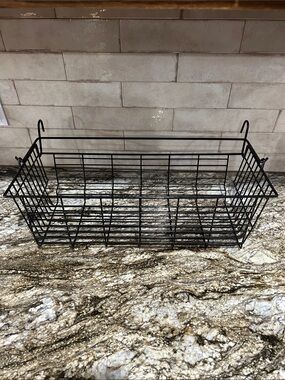 Black Wire Caddy Basket - Versatile Hanging Storage